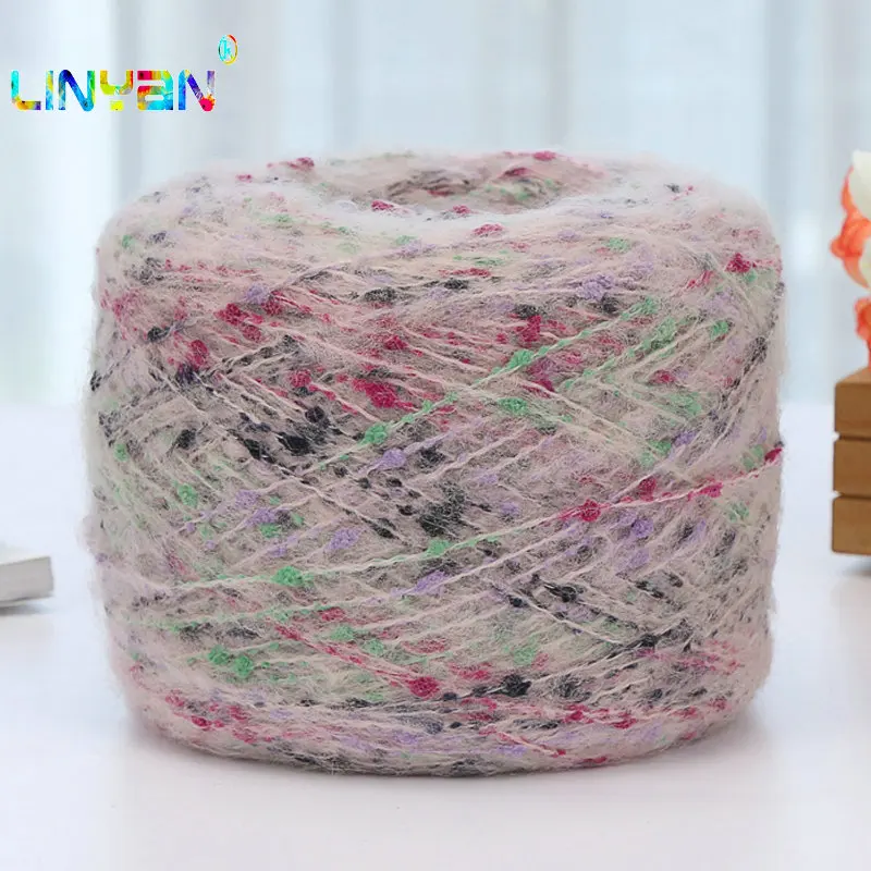 300 г/лот ручная вязка крючком вязальная пряжа для вязания оптом блестки горох