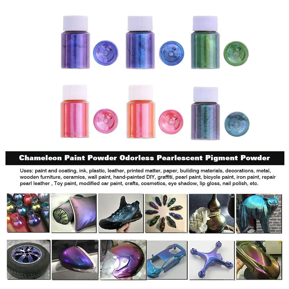 

Автомобильная краска меняющая цвет пленка устойчивая к высоким температурам, Нетоксичная и безвкусная перламутровая пигментная пудра хам...