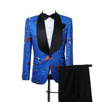 tuxedos mens suits for wedding business suit best man wear custom made peaky blinders 2 pieces suit printed suitjacketpants