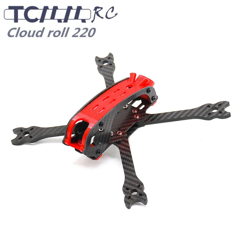 

TCMMRC FPV Drone Frame Kit Carbon Fiber Cloud roll 220 220mm 5 Inch 5mm Arm With 3D Printed Parts for RC FPV Racing Drone