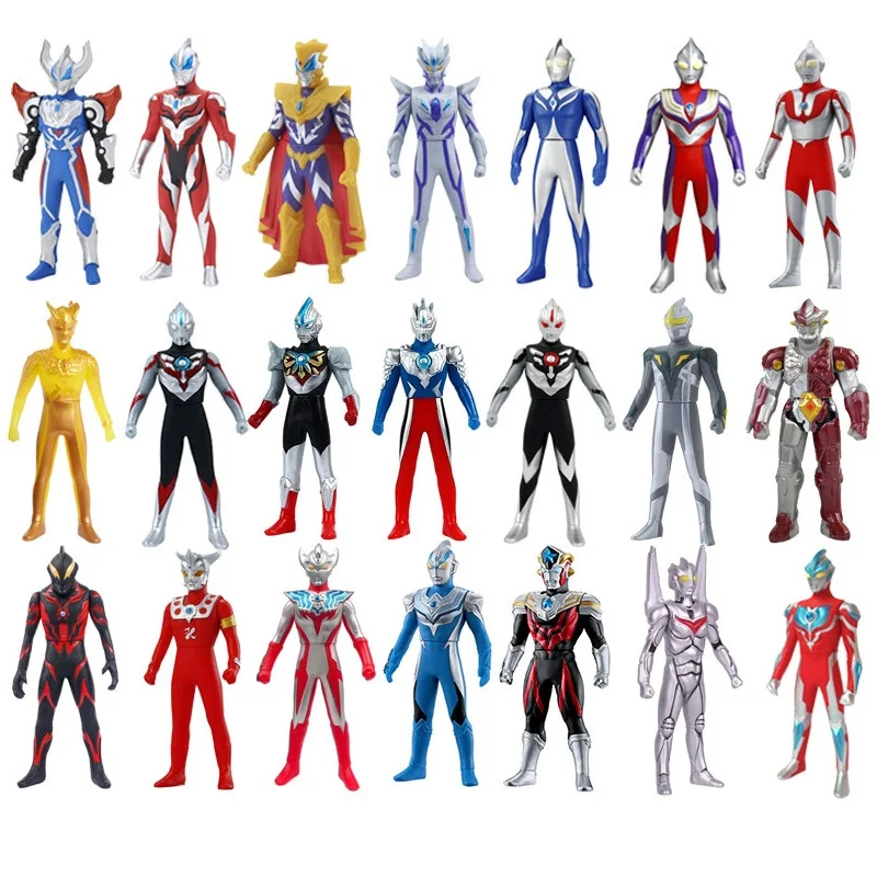 

13cm Soft rubber Ultraman Ace Rosso Blu Belial Ginga Victory Gaia Action figure model Quality Children's Toys Holiday gifts