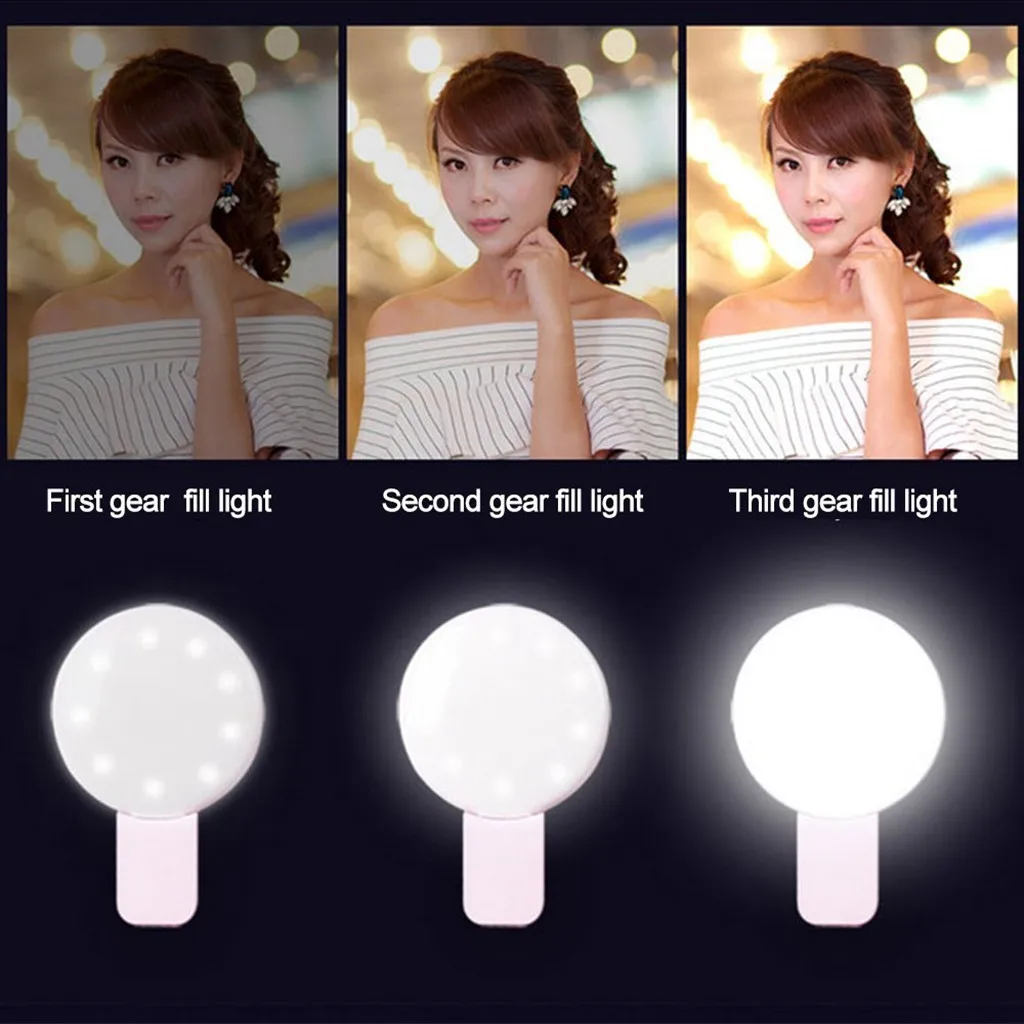 Мобильный телефон Selfie кольцевой светильник светодиодный портативный зажим для