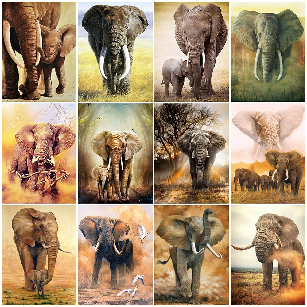 

Evershine 5D DIY Алмазная вышивка слон вышивка крестом наборы животные Алмазная мозаика полная выкладка картина стразы декор для дома