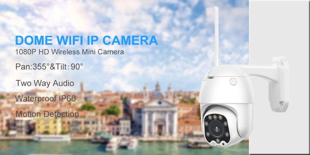 ZILNK Wi-Fi ip-камера 1080P PTZ наружная скоростная купольная Беспроводная Проводная камера безопасности CCTV 2MP HD IR 30M аудио ONVIF CamHi