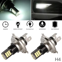 2pcs 24w 6000k 2400lm h4 9003 automotive fog lamp bulb waterproof 3030smd 3x8 led car signal light for cars vehicles