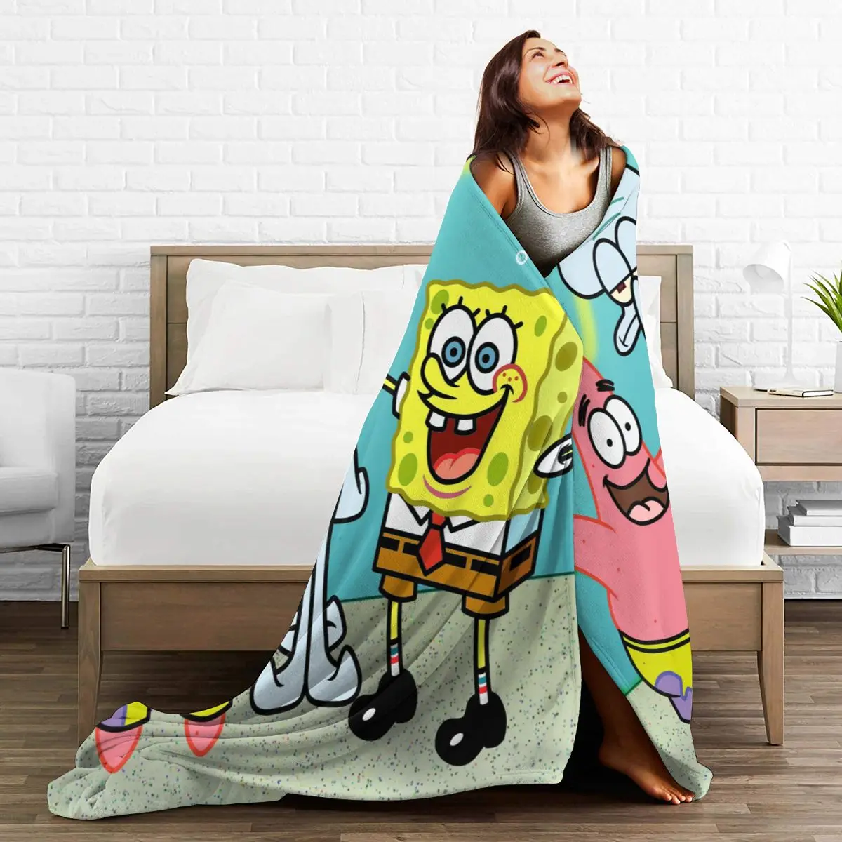 

Ultra Soft Sofa Blanket Cover Blanket Cartoon Cartoon Bedding Flannel plied Sofa Bedroom Decor for Children and Adults 13