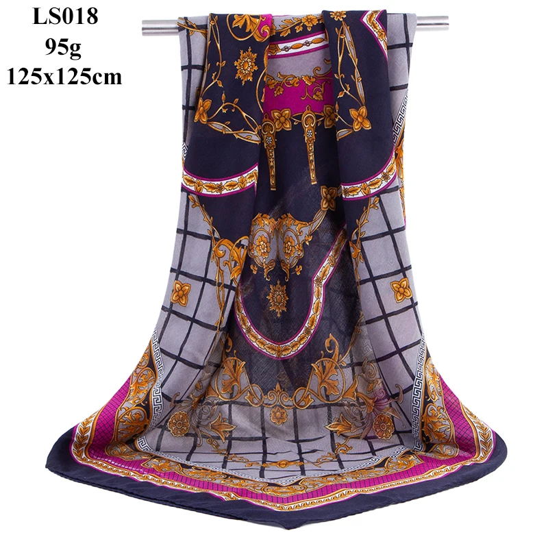 LS018 women scarf Портной Смит большой квадратный размер шарф женский модный дизайнерский большой размер шейный шарф осень зима хиджаб шаль шарфы для женщин - Цвет: LS018 women scarf