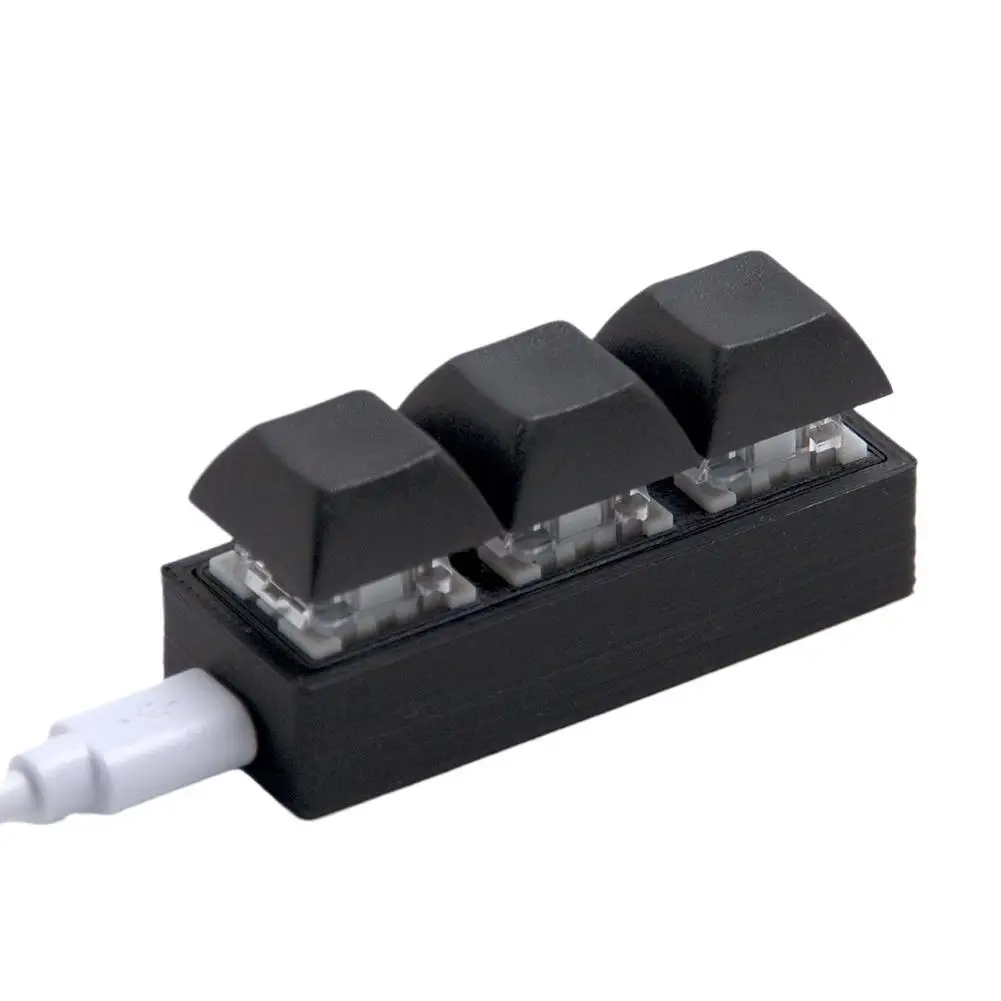 Механическая клавиатура с зеленой осью 1/2/3/5/6/7/10 клавиши USB мини программирование