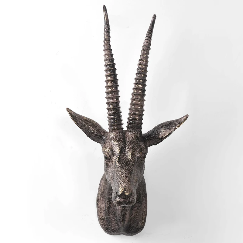 Животное голова украшение стены дома гостиная европейские скульптуры подвесной