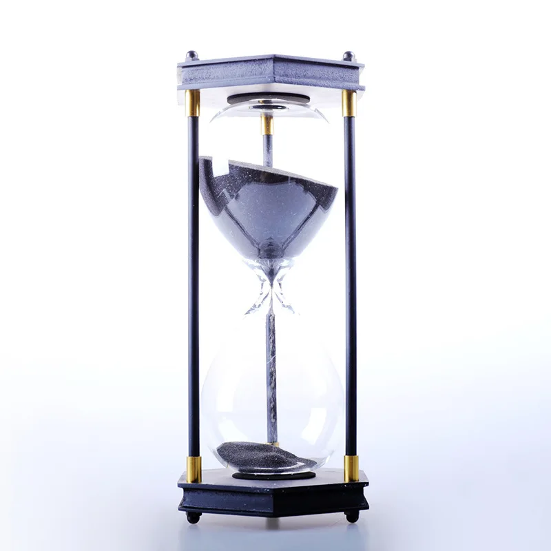 SL006 30 Minute Glass Hourglass Timer Creative Hexagon Nut Three Column | Инструменты
