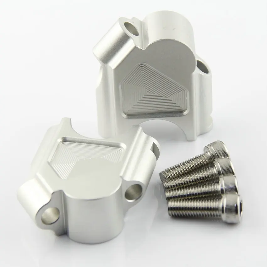 Серебряный мотоциклетный руль с увеличителем кода увеличения заднего хода