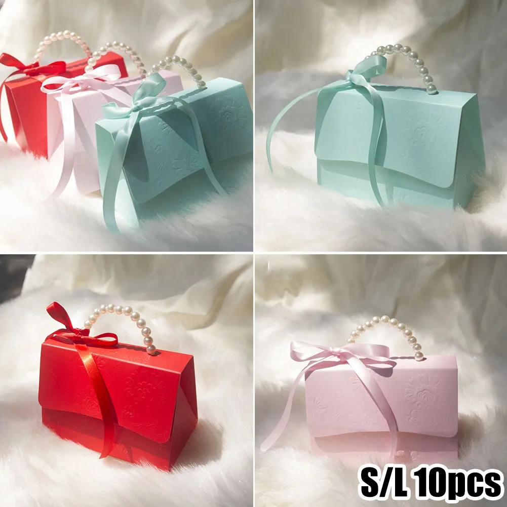 

European Style Wedding Banquet Paper Sugar Box Portable Party Wedding Favor Gift Boxes Chocolate Treat Candy Bag Birthday Party