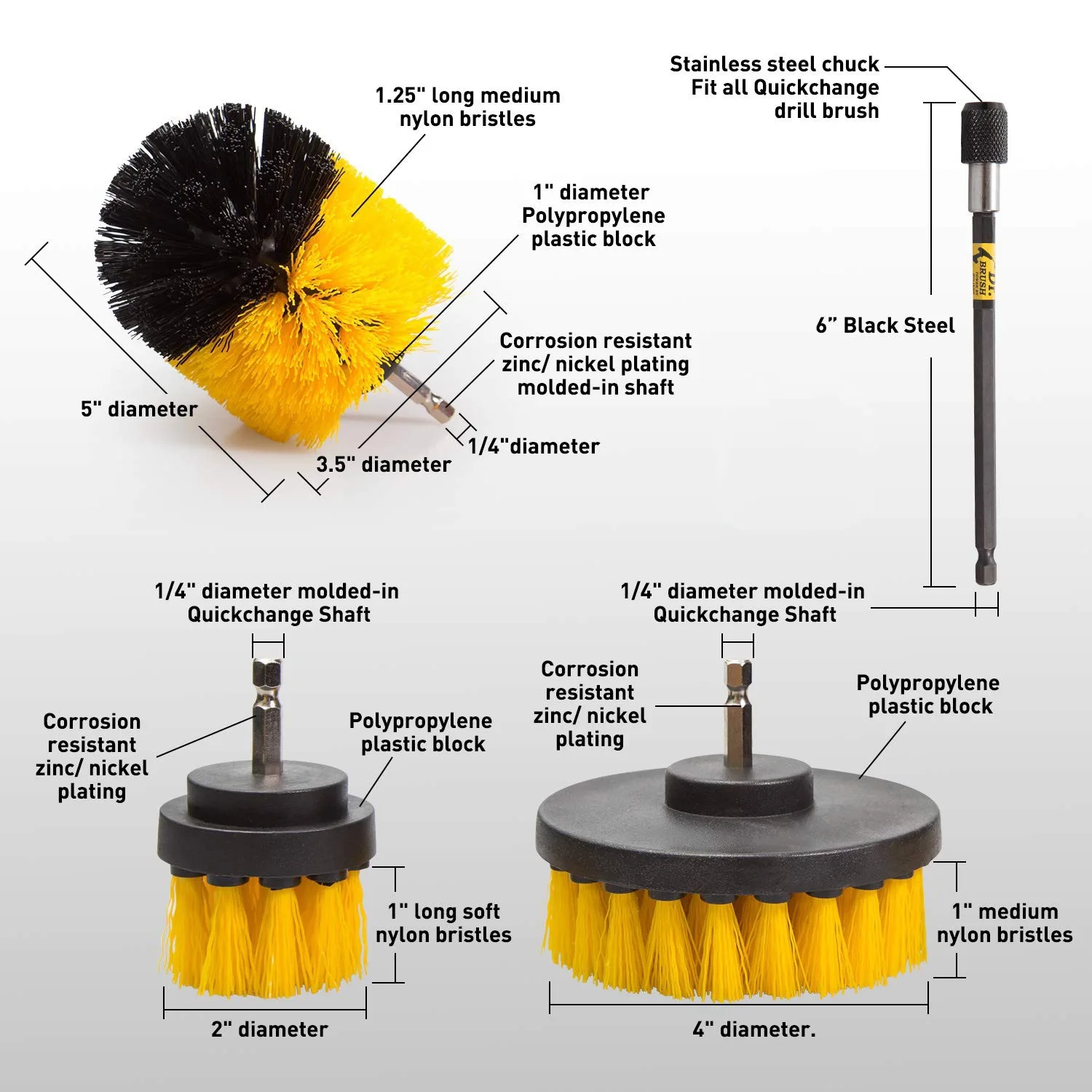 

5/1Pcs Power Scrubber Drill Brush Kit Bathroom Grout Tile Tub Shower Carpet Glass Car Tires Kitchen Sink Auto Care Cleaning Tool