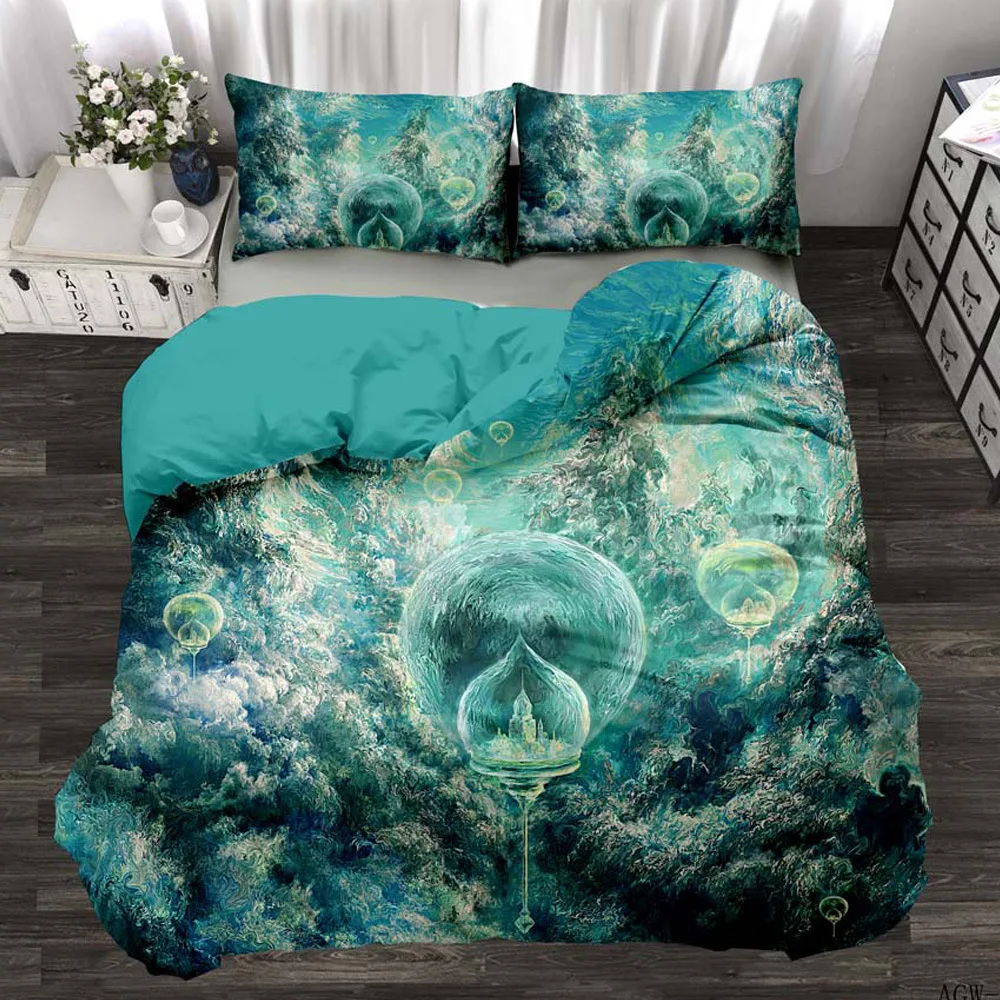 Комплект постельного белья с модной фламинго животных в виде геометрических