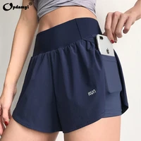 summer women high wasit athletic running 2 in 1 short skirt double layer with inner pocket girl casual tennis sports yoga shorts