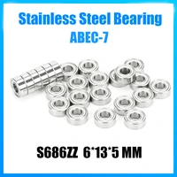 s686zz bearing 6135 mm 5pcs abec 7 440c roller stainless steel s686z s686 z zz ball bearings