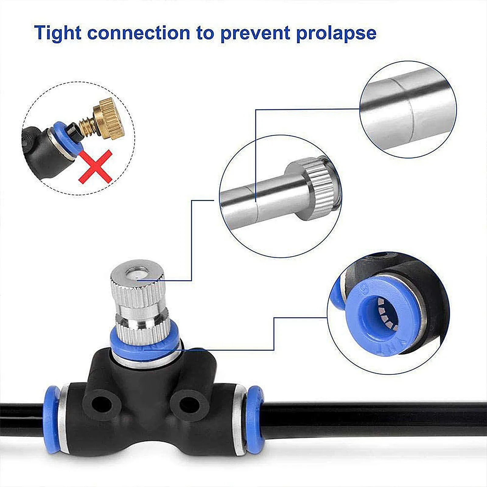 

Outdoor Misting Cooling System Kit For Greenhouse Garden Patio Waterring Irrigation Mister Line 10m/15m System Hoses#G3
