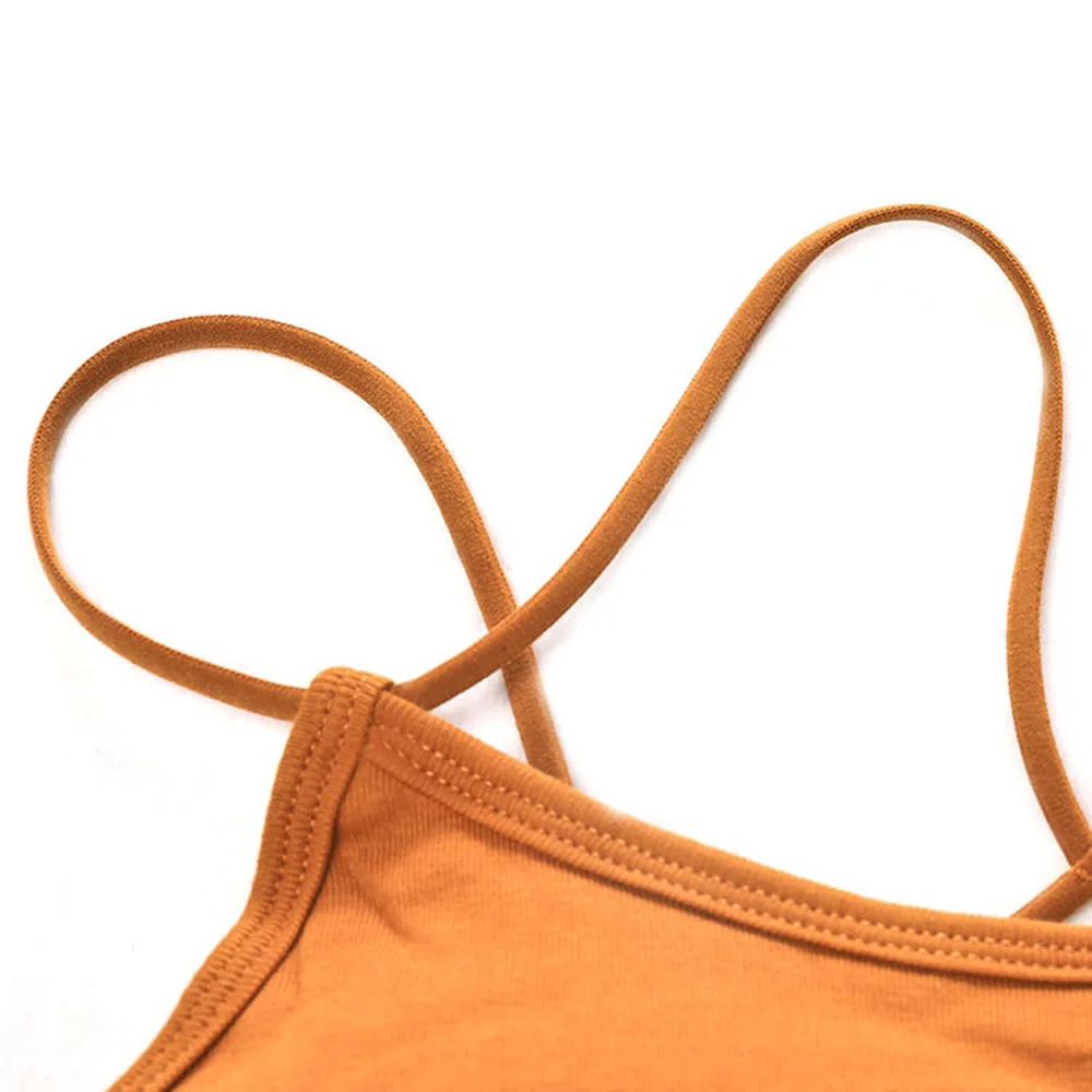 Майка женская из полиэстера пикантный бюстгальтер с мягкими чашечками на