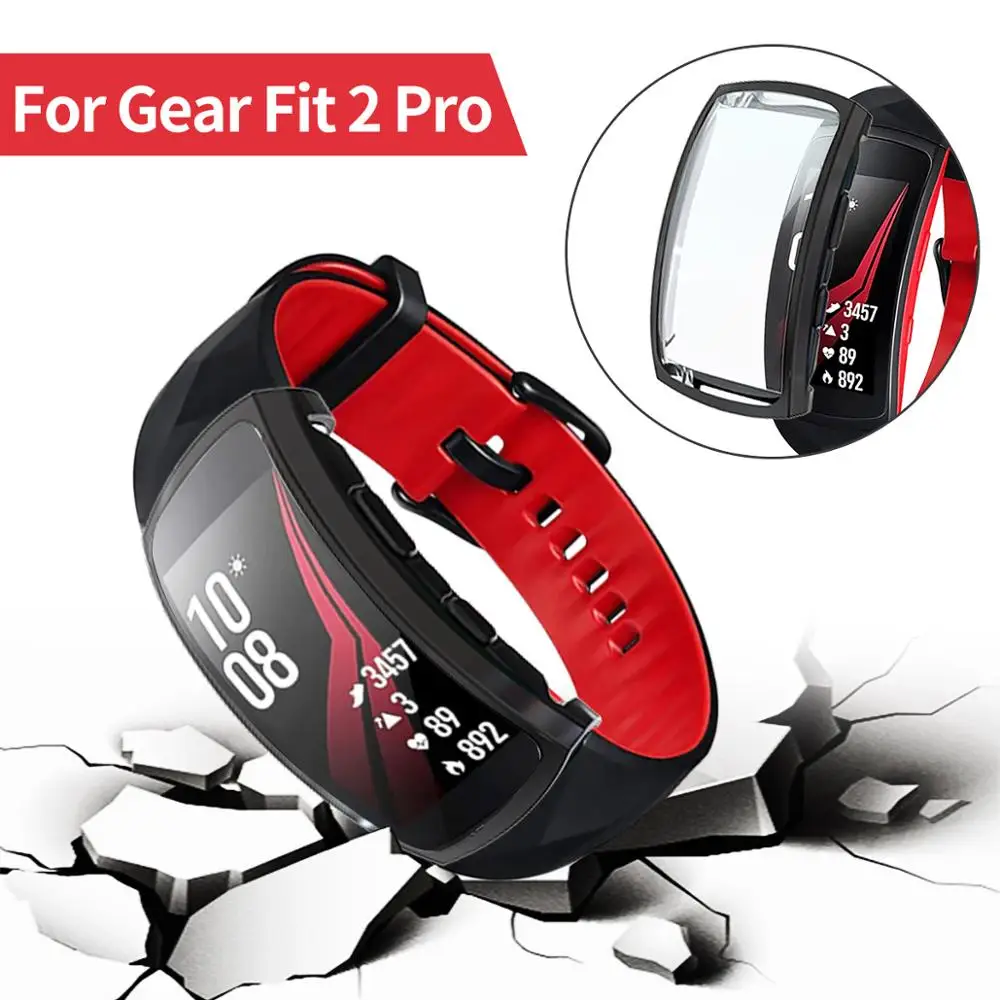 Мягкий устойчивый к царапинам полный корпус часов для samsung gear Fit 2 Pro крышка SM-R360/R365 защита экрана оболочки аксессуары для бампера