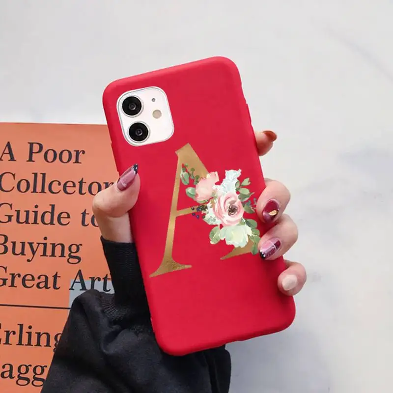 

Babaite Initial Letter A Z Phone Case for iphone 13 11 12 mini pro max 7 8 plus 6 6s x xs max xr coque