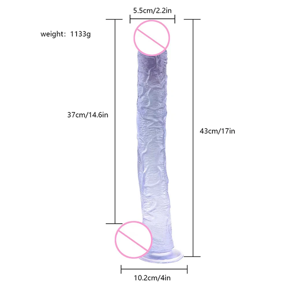 Сверхдлинный реалистичный пенис 43 см мягкий сексуальный большой фаллоимитатор