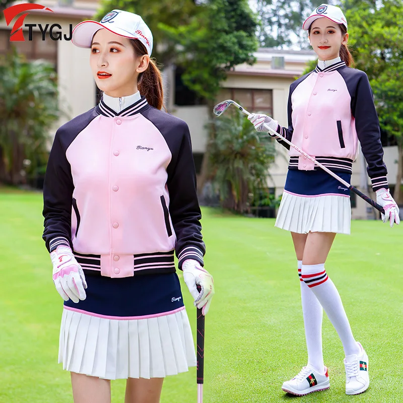 

Women Golf Long Sleeve Jacket Coat Outwear Stylish Casual Tops Baseball Uniform Female Autumn Winter Golf Jacket Golf Clothing