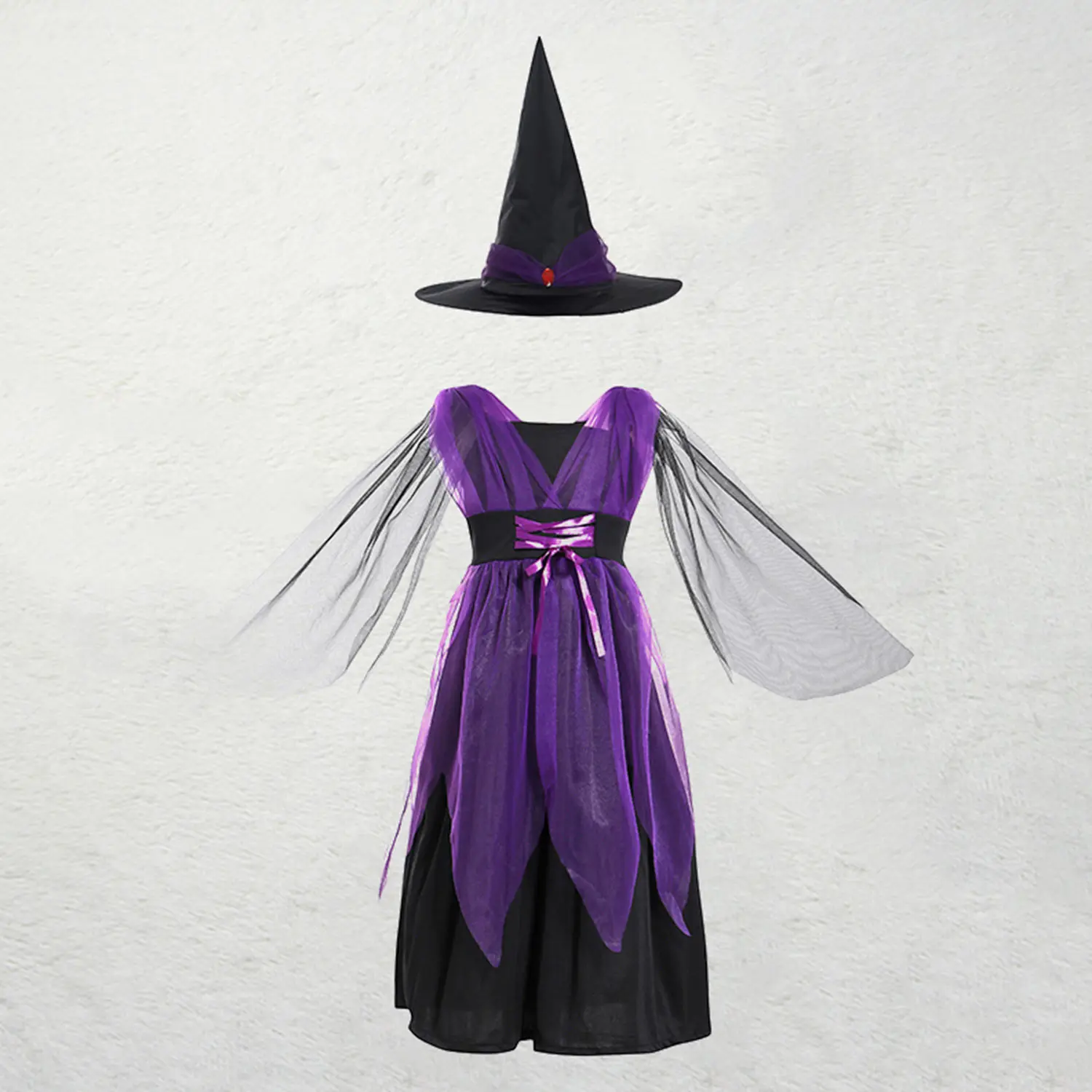 Kids Girls Halloween Cospla Dress Witch Bat Costume Outfit for Holiday Carnival Role Play Fancy Masquerade Party Supplies | Игрушки и