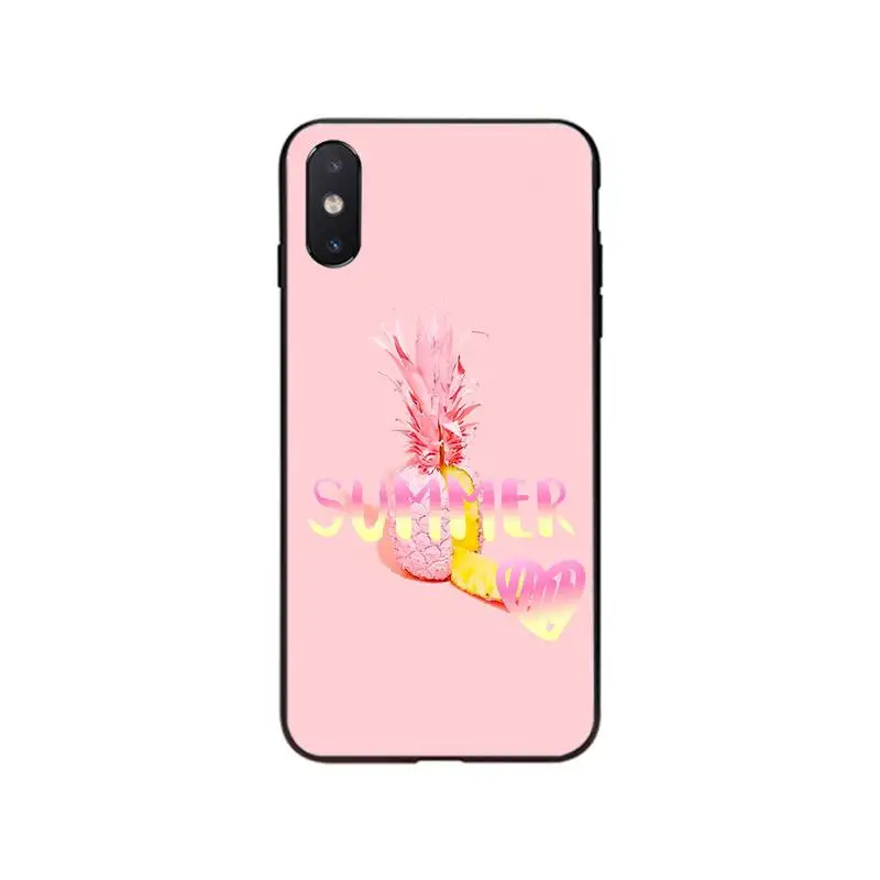 Ананас авокадо ТПУ Черный чехол для телефона Корпус iPhone SE2 11 Pro XS MAX XR 8 7 6 Plus 5 5S SE