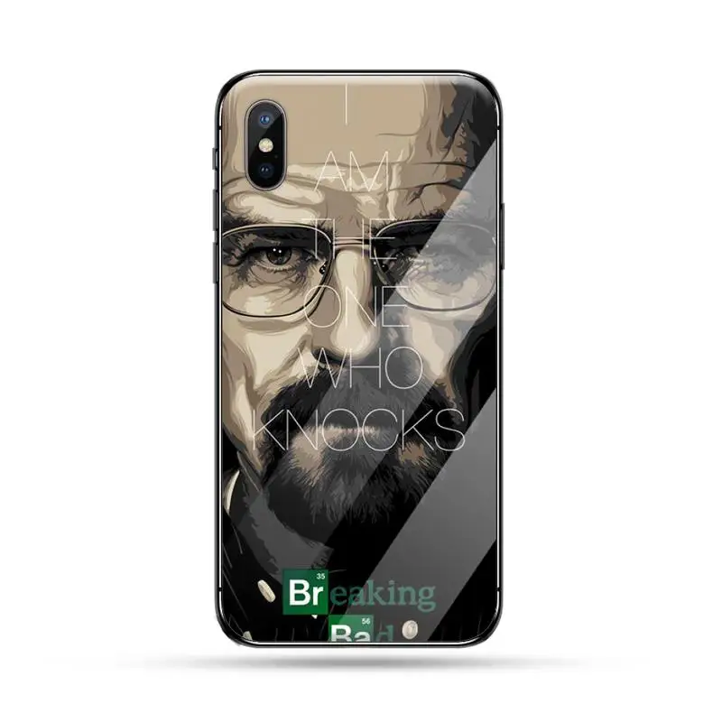 

Heisenberg Breaking Bad tv show Anti-fall mobile Phone Case Tempered glass For iphone 5C 6 6S 7 8 plus X XS XR 11 PRO MAX