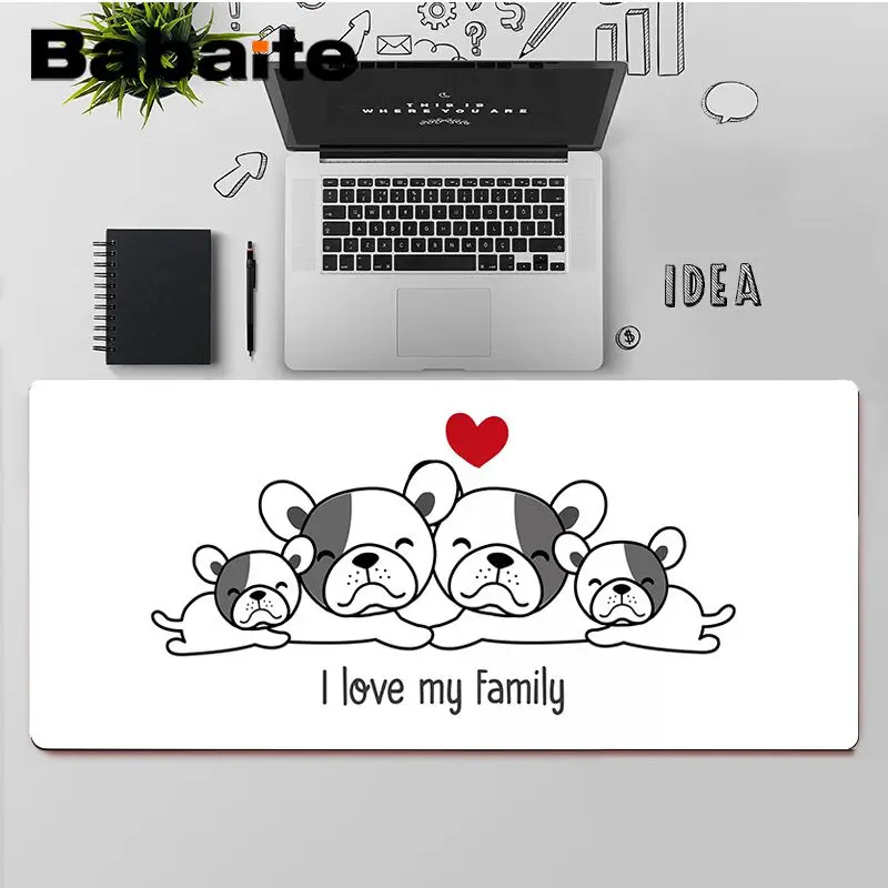 

Babaite Top Quality Cute happy polar bear family Durable Rubber Mouse Mat Pad Free Shipping Large Mouse Pad Keyboards Mat