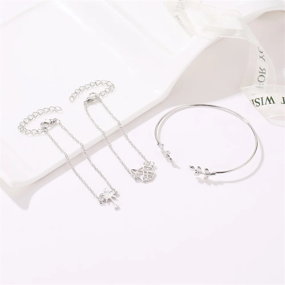 3 шт./компл. богемные браслеты с растительным орнаментом для женщин золотой