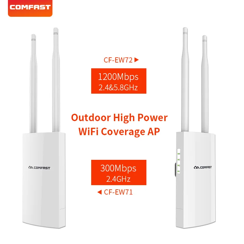 Comfast 300 1200Mbs 2 4 & 5 8G двухдиапазонный уличный роутер мост беспроводной AP Wi Fi
