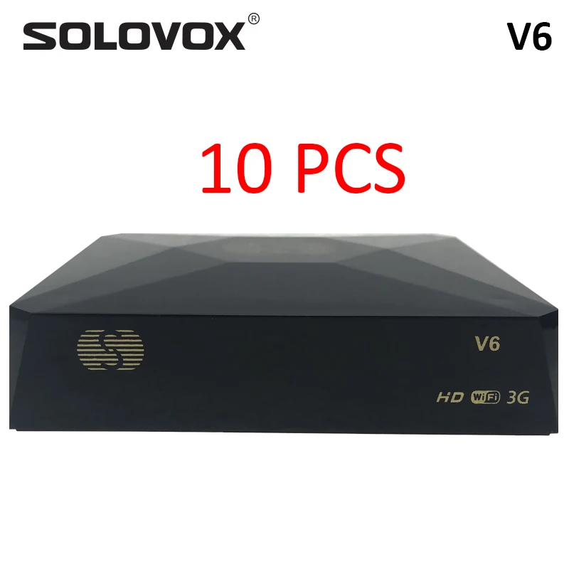SOLOVOX V6 10 шт. Мини HD DVB S2 Ali3511 спутниковый ТВ приемник Поддержка M3U MARSX декодер Xtream USB