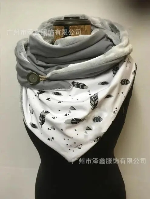 

Womens Ladies All-match thickened simple warm shawl Fashion printed scarf