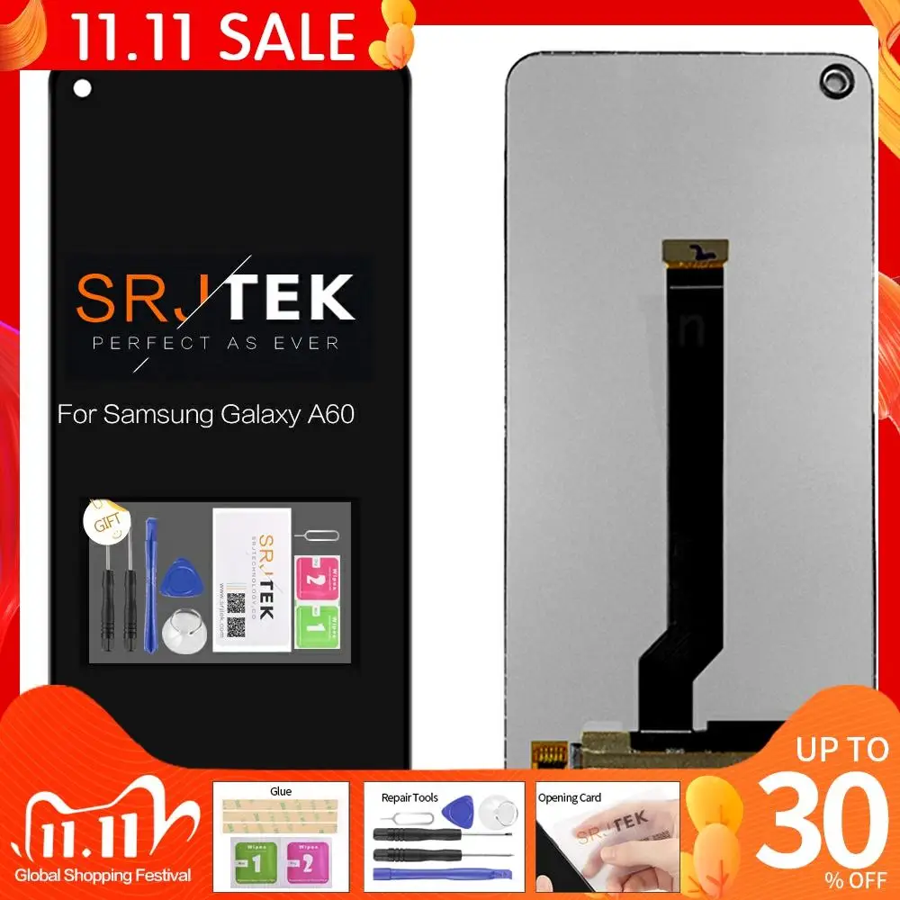 

Tested TFT 6.3" For Samsung A60 LCD A606F/DS A6060 A606FD Display Touch Screen Digitizer Assembly For Samsung A60 LCD Screen