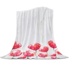 Мраморные мягкие теплые фланелевые одеяла с маковым цветком, одеяла для дивана и кровати, дорожные одеяла из кораллового флиса для сна