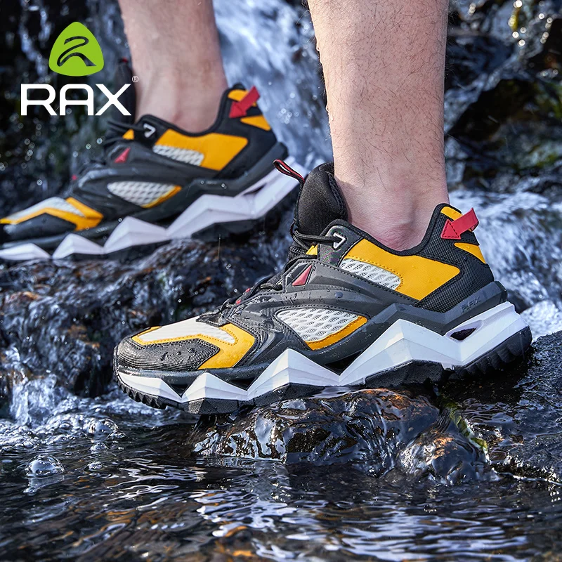 Rax Men Upstream Shoes Outdoor Trekking Wading Aqua Shoes Breathable Mesh Quick Drying Ankle Shoes Men Sneakers Walking Boots