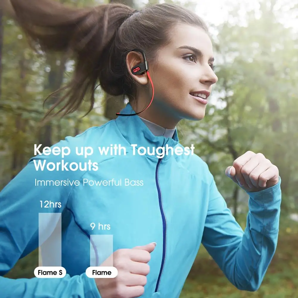 Беспроводные спортивные наушники Mpow Flame S Bluetooth 5 0 CVC 8 шумоподавление Aptx-HD звук iPX7