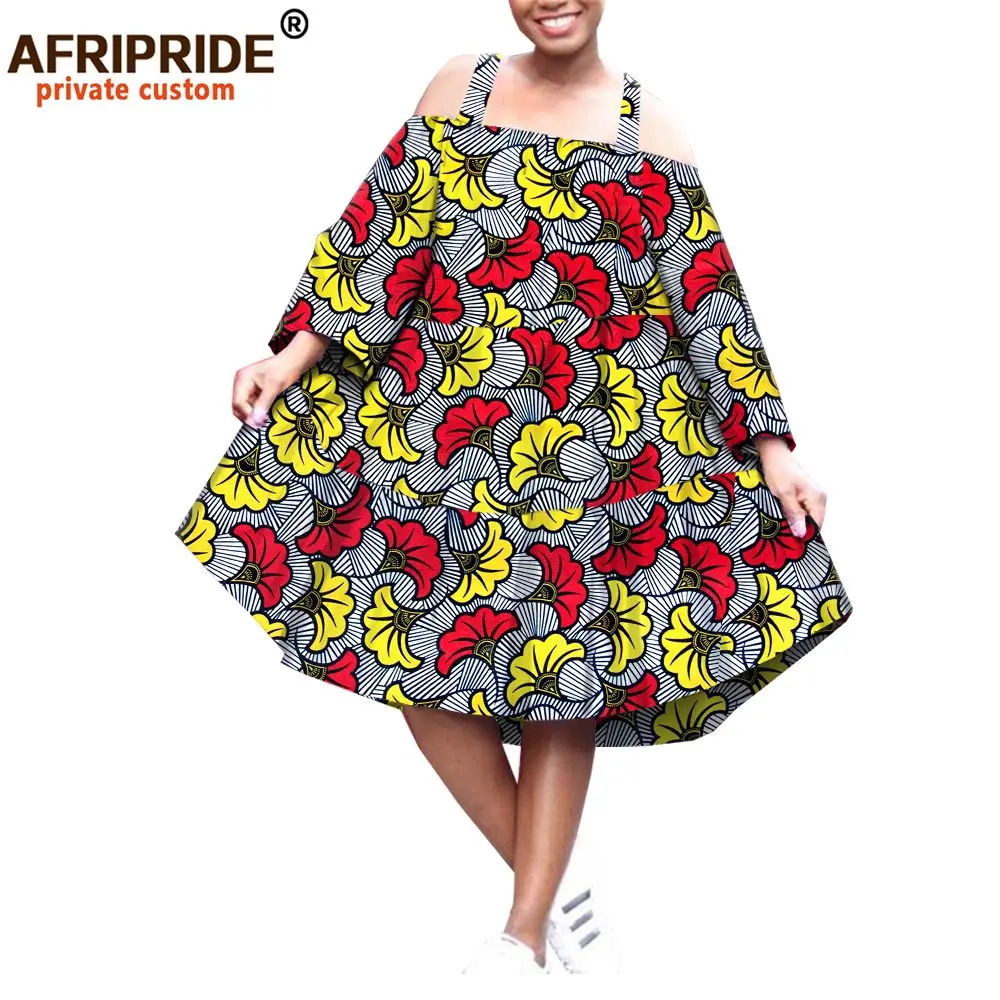 Африканское весеннее платье из вощеной ткани для женщин AFRIPRIDE индивидуальное bazin