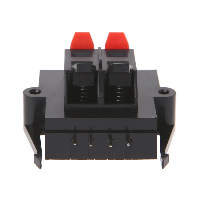

4 Way 2 Row Push Release Connector Strip Block Plate Stereo Speaker Terminal 831D