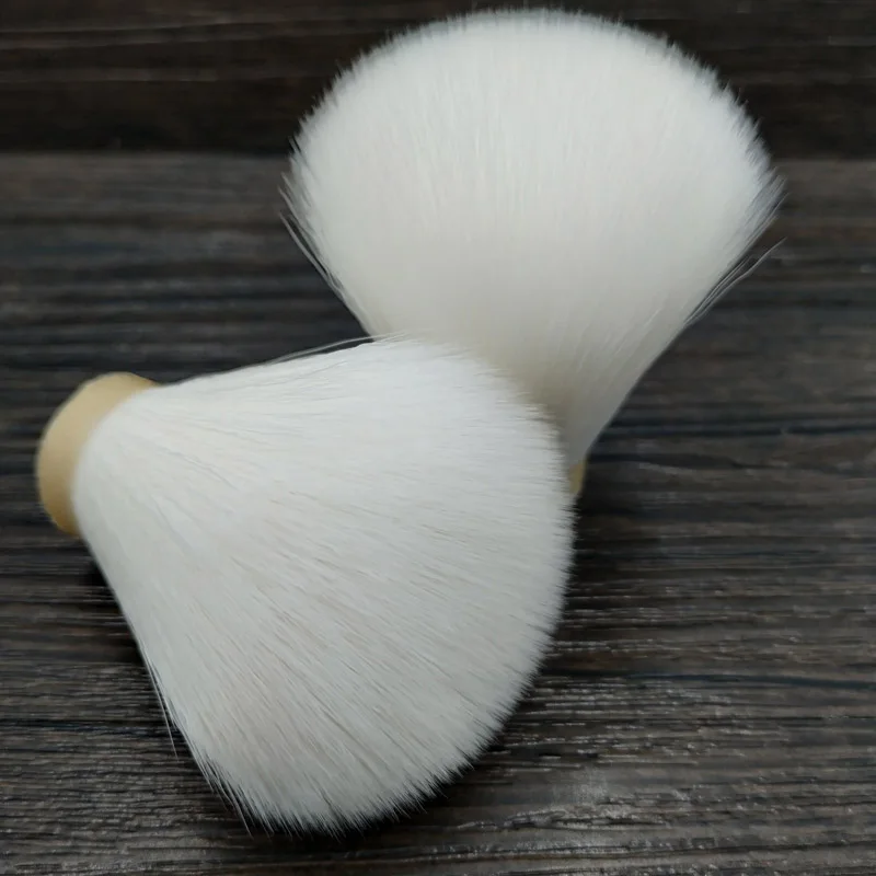 Фото dscosmetic snow white synthetic hair shaving brush knots №3