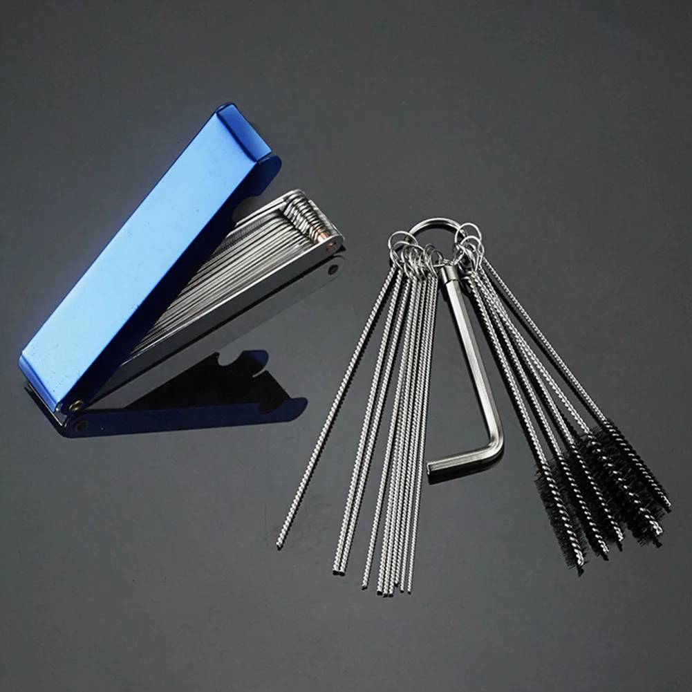 

Accessories Carburetor Cleaning Kit Multifunction Portable Tool Easy Clean Reusable Small Parts Wires Brush Stainless Steel