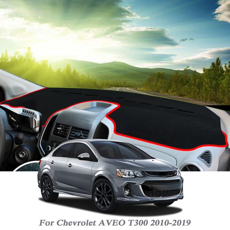 Коврик для защиты приборной панели от светильник коврик розовый Chevrolet Aveo T300 2010 2019
