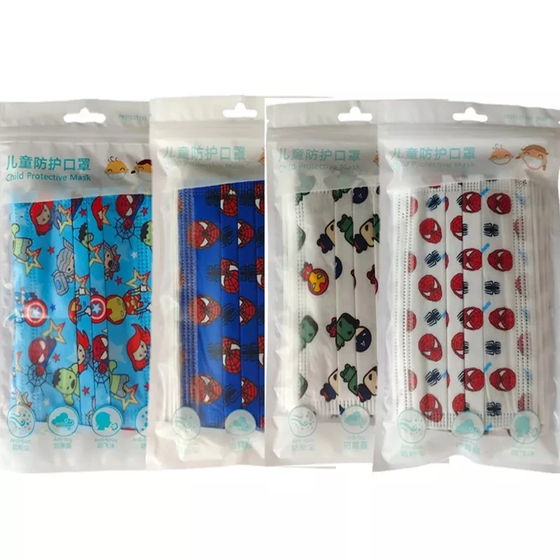 10 шт. Disney одноразовые с рисованным аниме маска для лица дизайном Железный человек