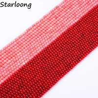 1packlot 3 3 5mm high quality round natural red pink coral beads loose spacer beads diy for bracelet necklace jewelry making