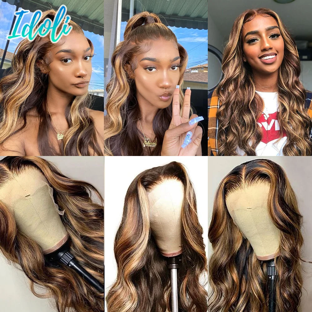 4/27 парик из человеческих волос с эффектом омбре бразильский неповрежденной