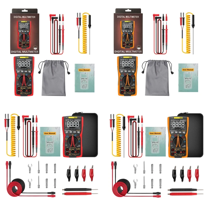 

Smart Digital Multimeter 9999 Counts True RMS Transistor NCV Tester LCR Meter