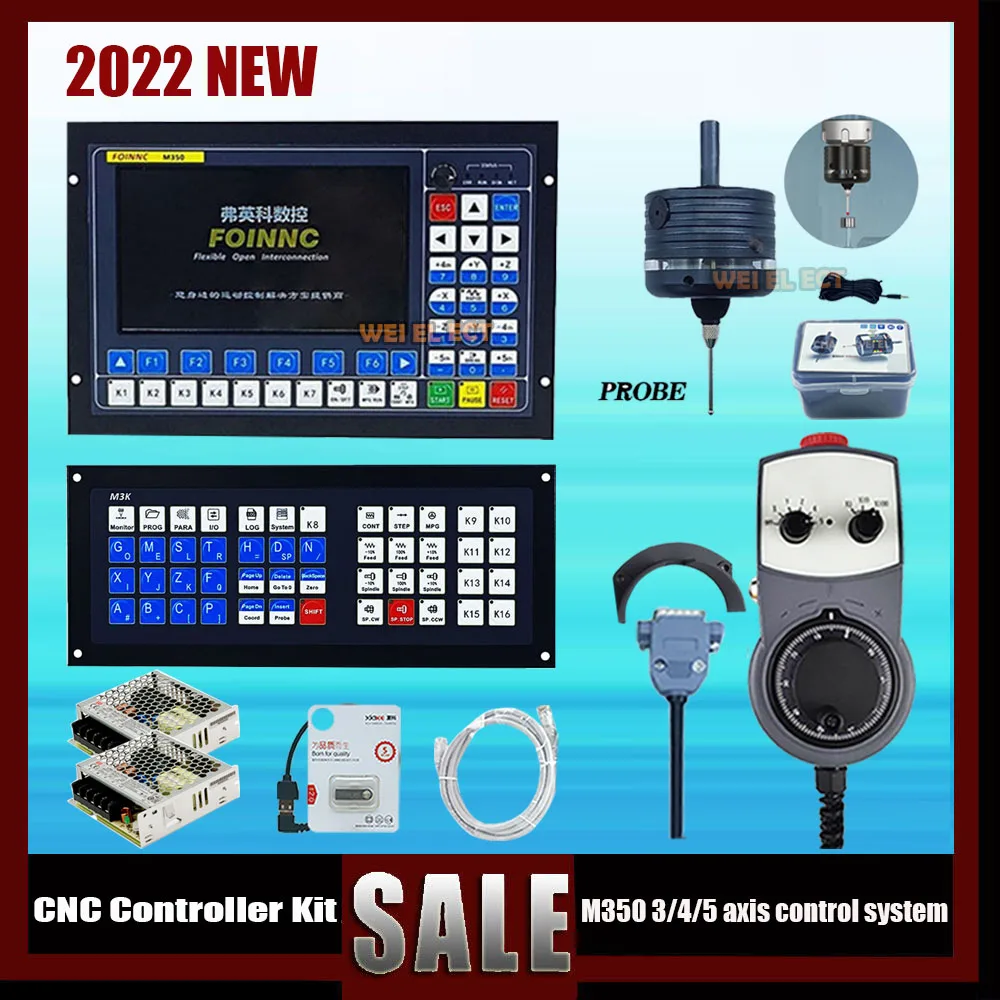 Cnc Controller Kit M350 Motion Control System 3 Axis 4 Axis 5 Axis Motor Controller +m3k Extended Keyboard/3d Edge Finder Cnc