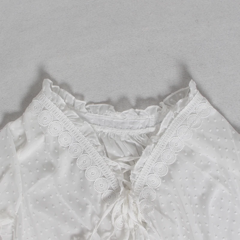 Женская блузка GALCAUR с рукавом фонариком и треугольным вырезом летняя 2020|Блузки| |