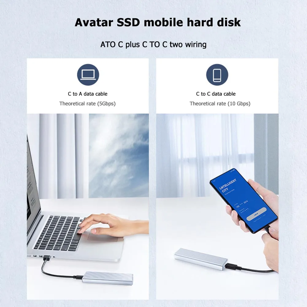 ORICO M.2 SSD жесткий диск коробка для NVME PCIE 2 ТБ USB C 10 Гбит/с жесткого диска чехол с Тип к